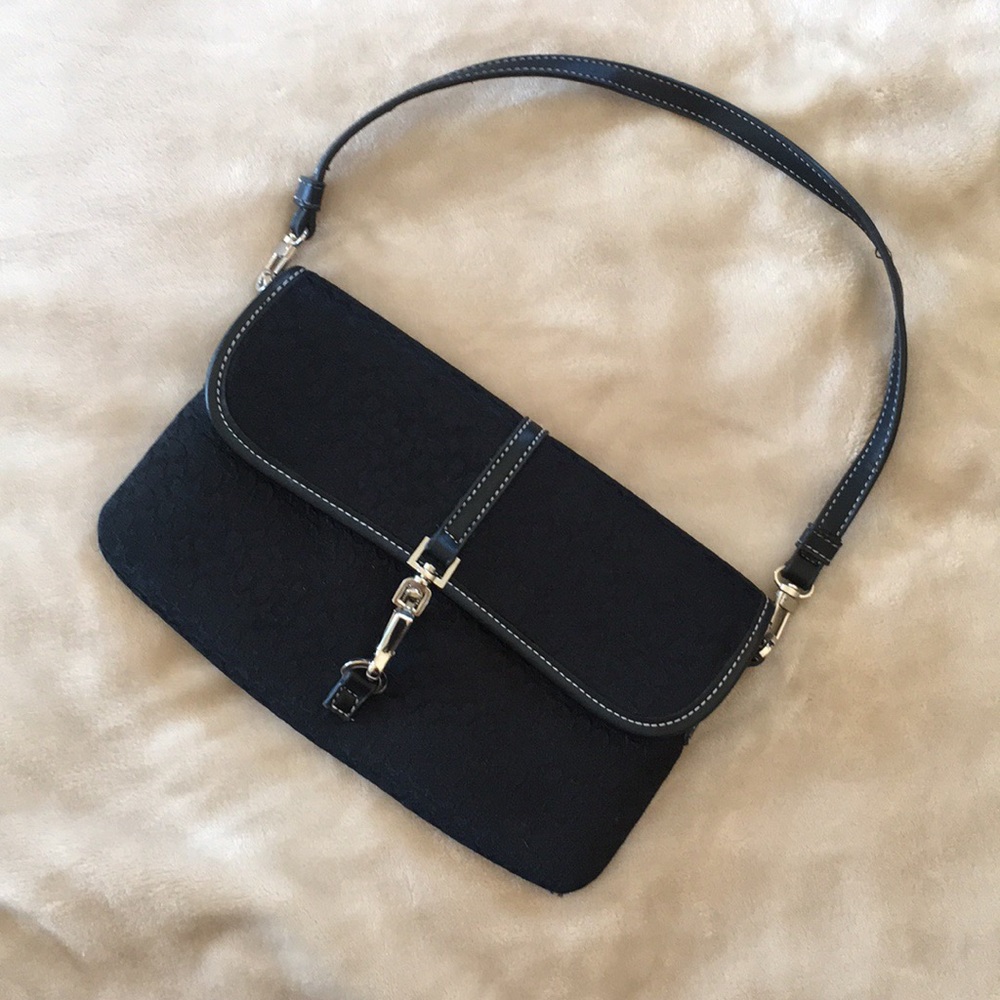 Coach Black Over the Shoulder Bag or Hand Clutch